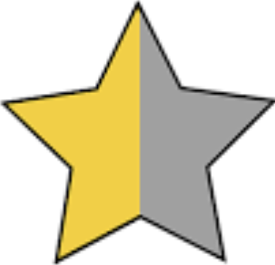 The star with a unique blend of yellow and gray color.