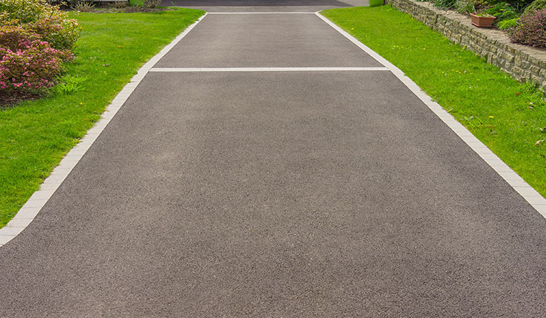 The clean and smooth surface of recycled asphalt driveways