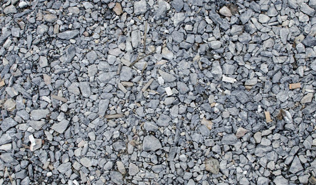 Example of gravel used for a parking lot
