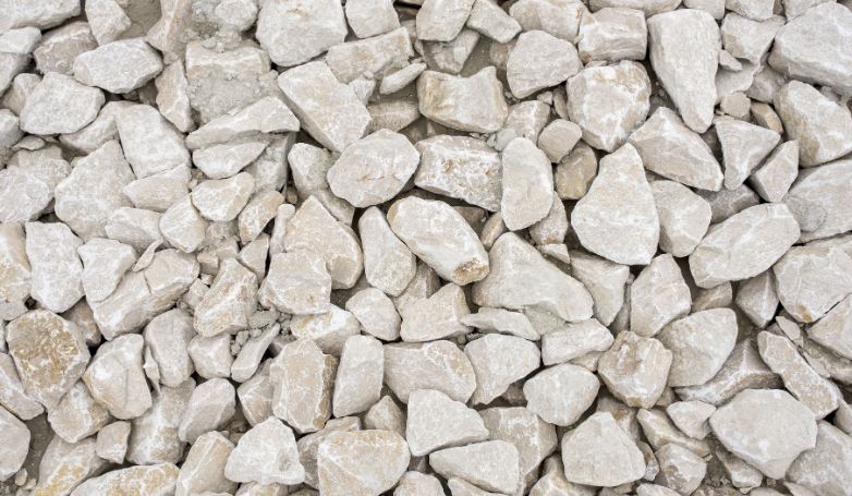 Example of crushed limestone driveway which is extremely resistant and long-lasting