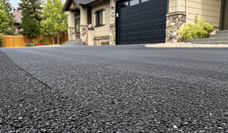 Example of crushed asphalt driveway