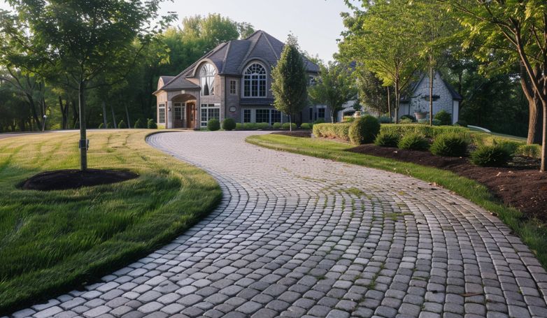 A sustainable driveway made with permeable tiles